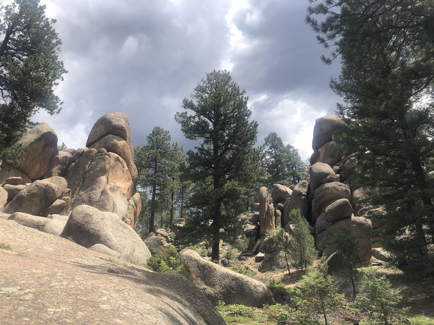 Granite outcrops.