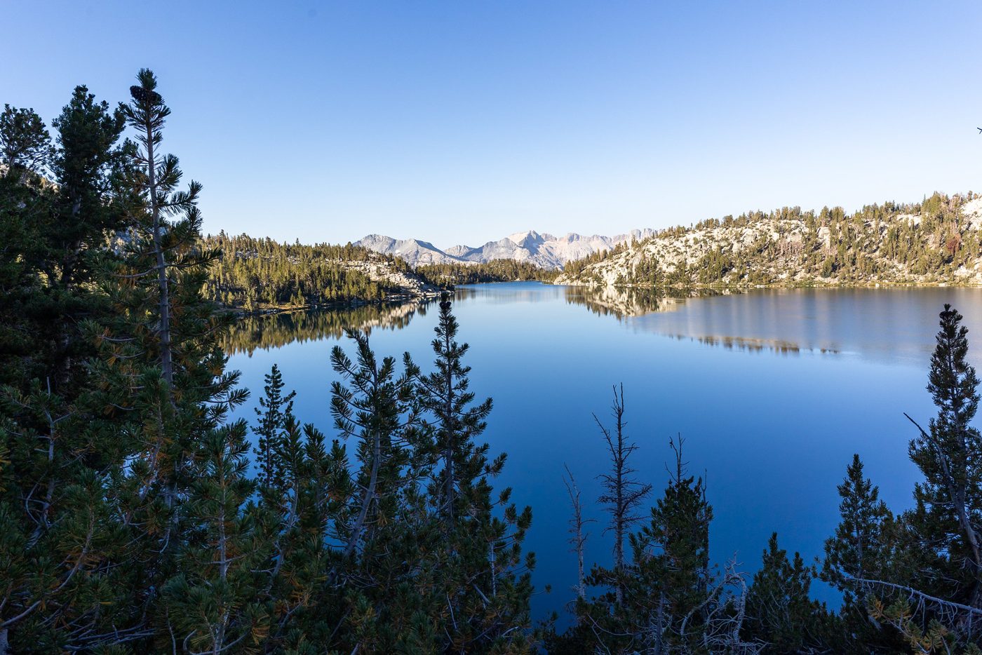 Still lake at morning.
