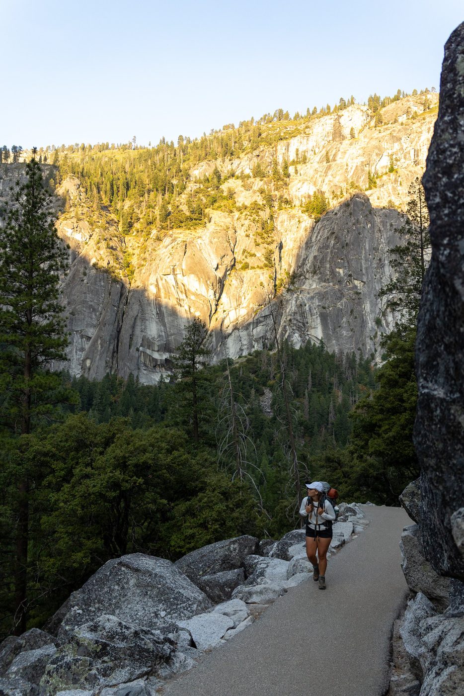 Morning light on the Yosemite Valley walls.