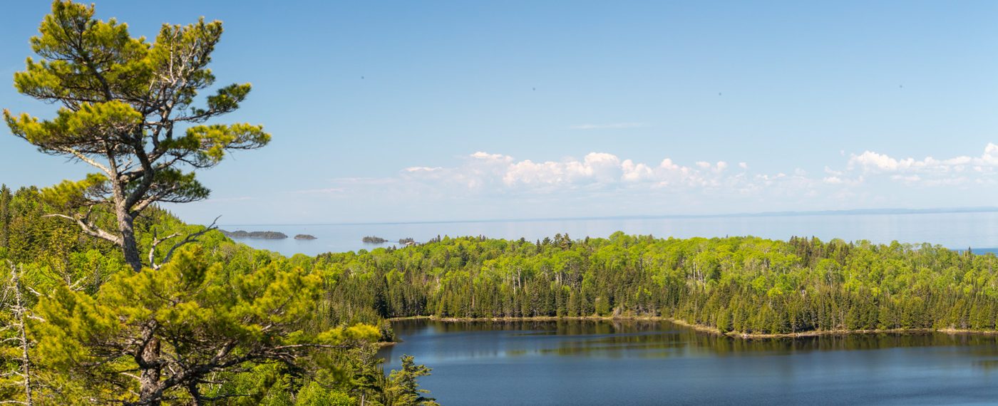Inland lake from ridge.