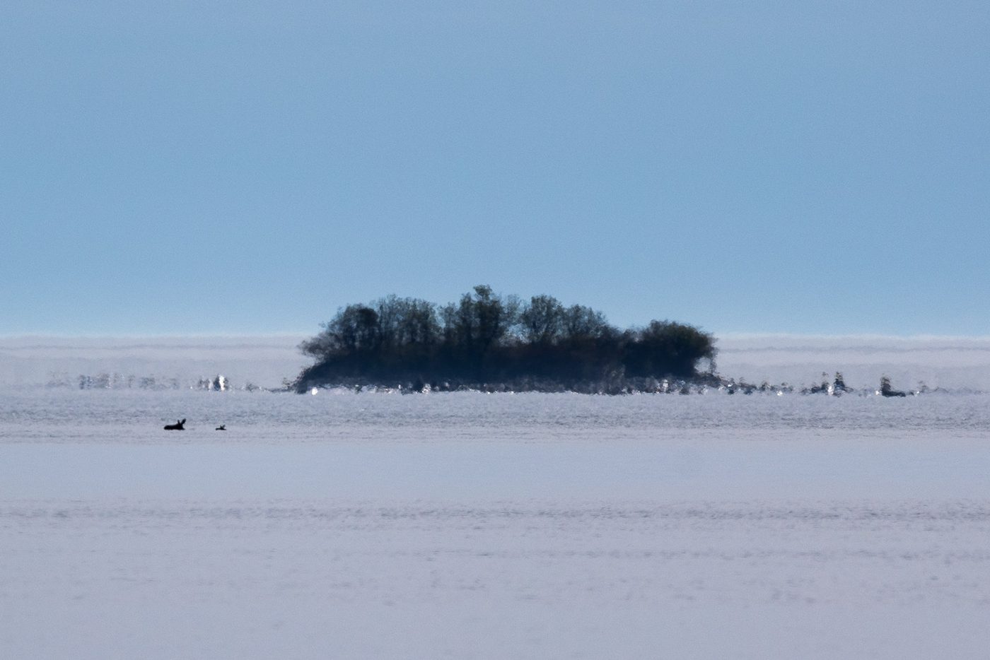 Island off the shore.