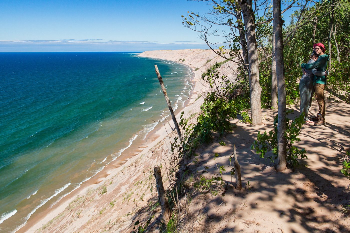 Dune bluff and beach.